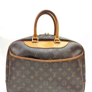 Louis Vuitton LV Hand Bag Deauville Brown Monogram